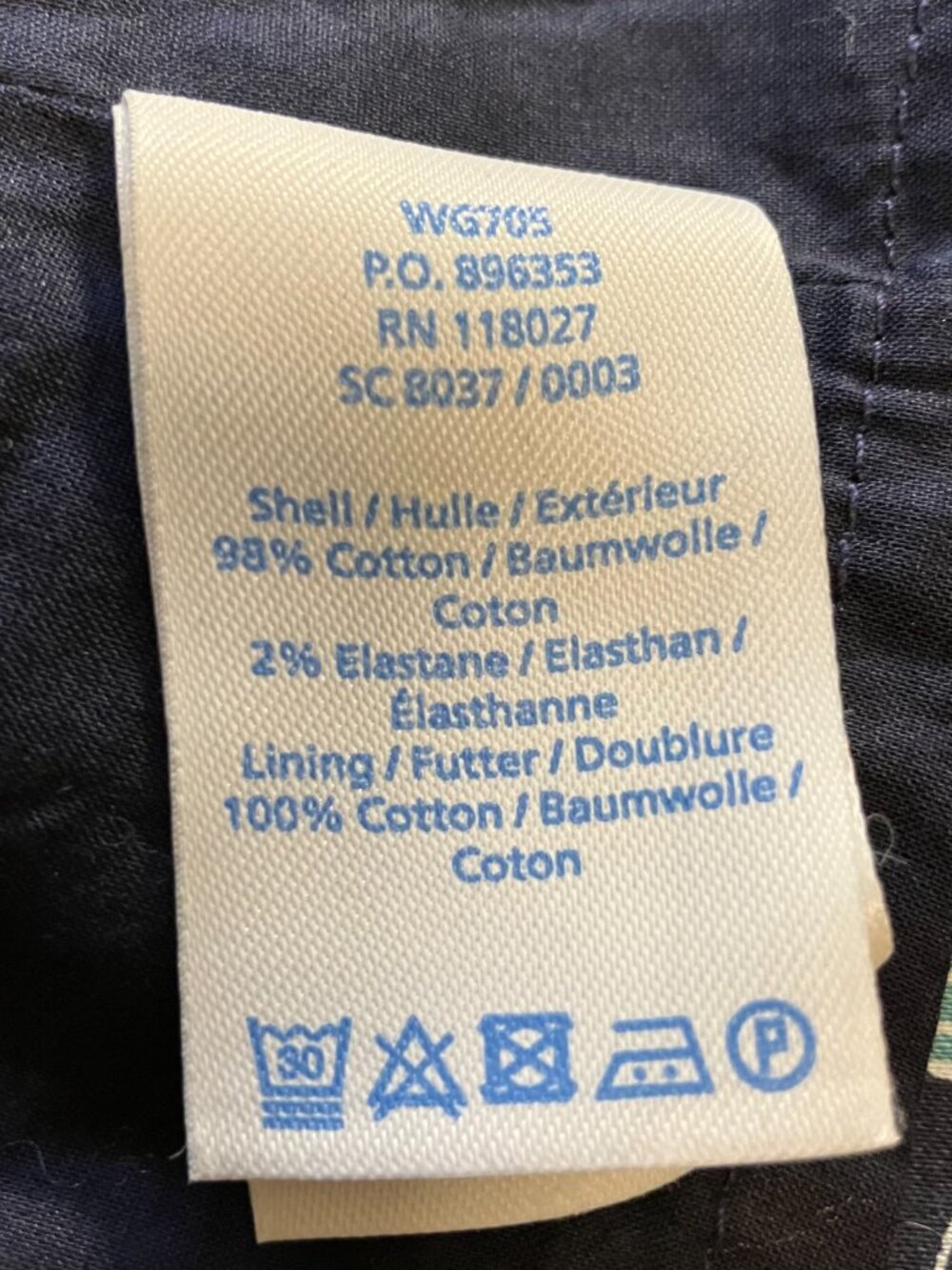 Boden Blue/Green/White Cotton Lined Skirt Size 6R - Picture 4 of 7